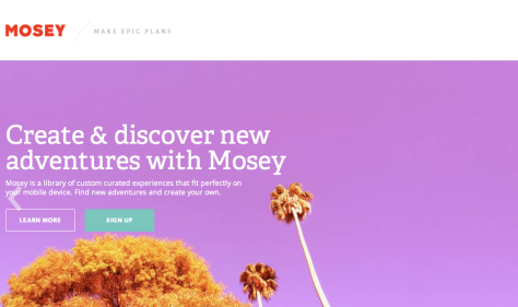 Mosey, Travel App